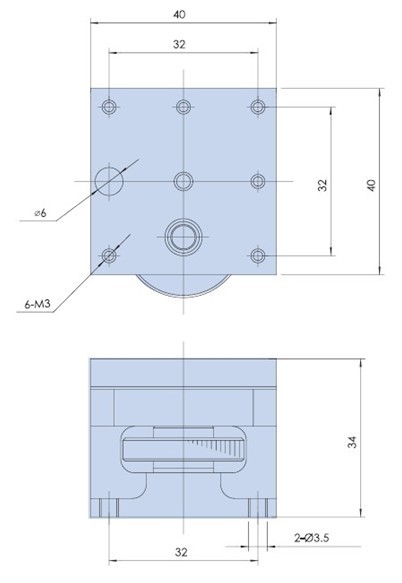 PT-SJ80手動升降臺 Z軸位移臺 5mm高度調(diào)節(jié)臺 精密手動小型升降機(jī)