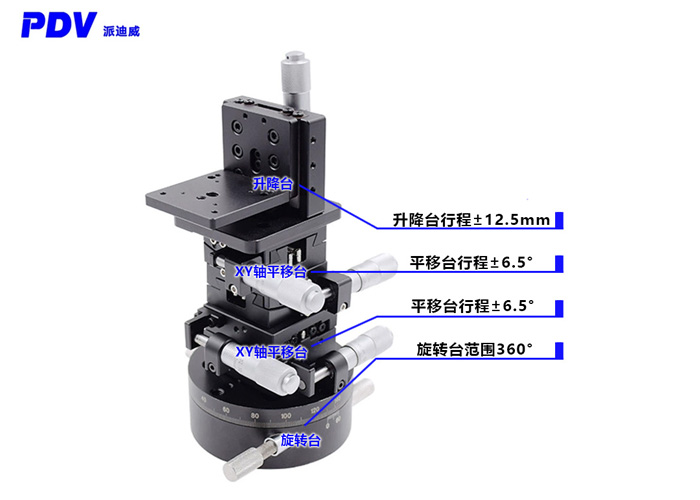六維手動組合臺/精密組合臺XYZ多維平臺微分頭驅動 SDZ-601M